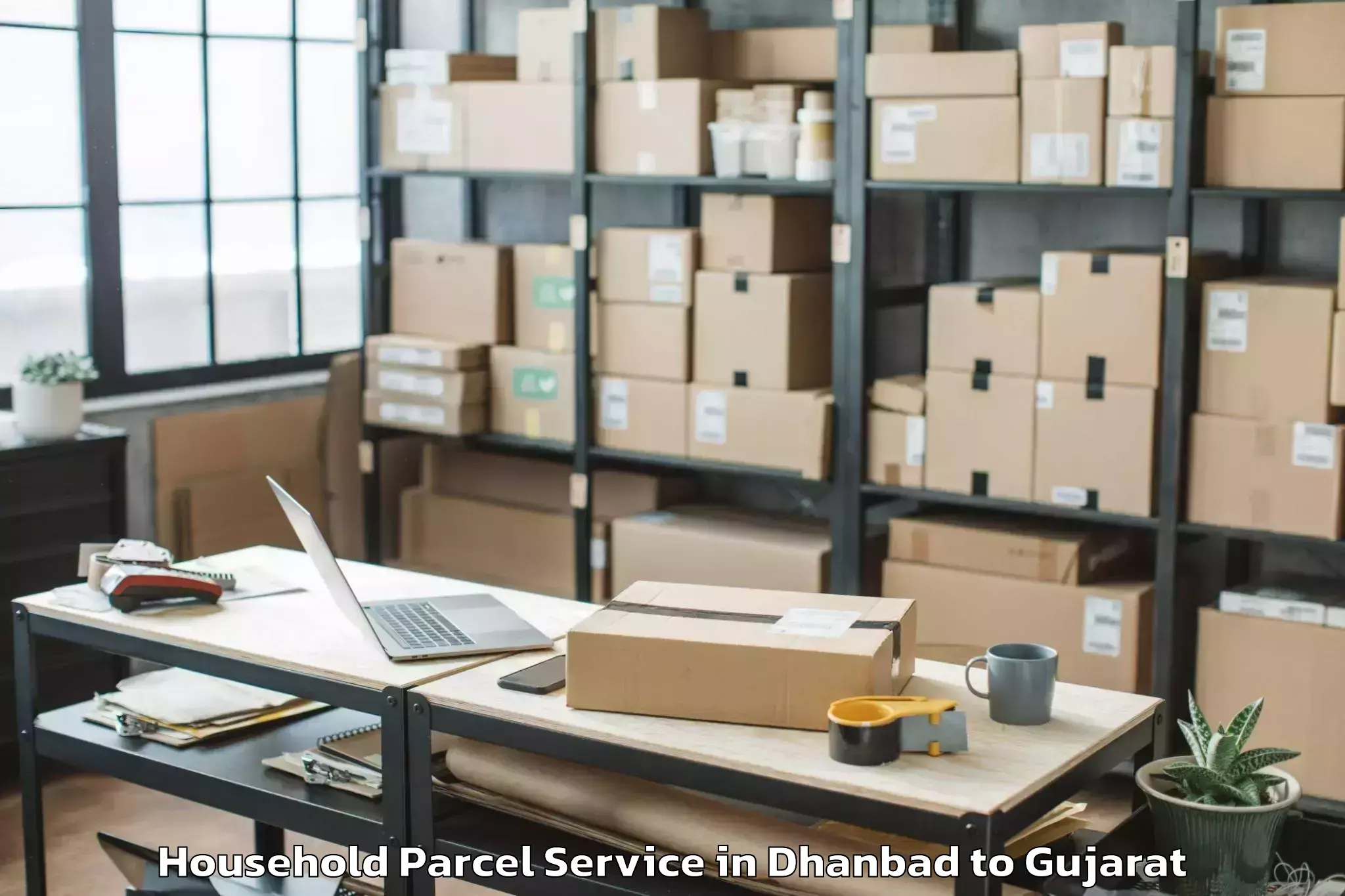 Book Your Dhanbad to Kandla Port Household Parcel Today